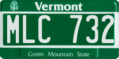 VT license plate MLC732