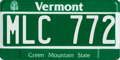 VT license plate MLC772