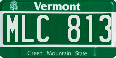 VT license plate MLC813