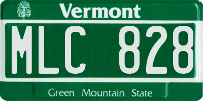 VT license plate MLC828