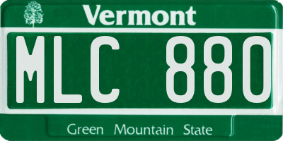 VT license plate MLC880