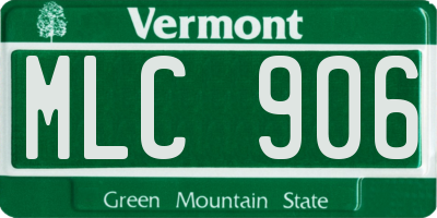 VT license plate MLC906