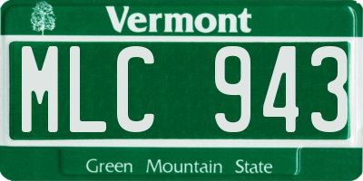 VT license plate MLC943