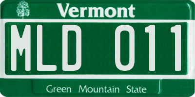 VT license plate MLD011