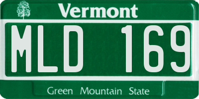 VT license plate MLD169