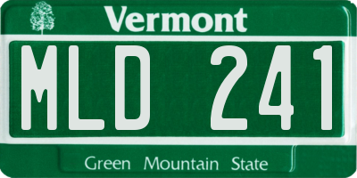 VT license plate MLD241