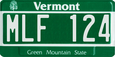 VT license plate MLF124