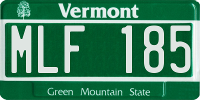 VT license plate MLF185