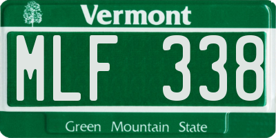 VT license plate MLF338