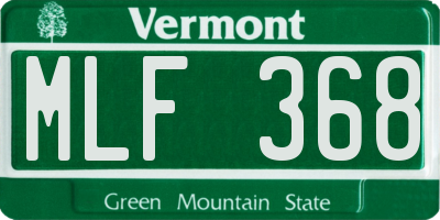 VT license plate MLF368