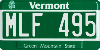 VT license plate MLF495