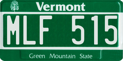 VT license plate MLF515