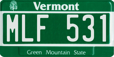 VT license plate MLF531