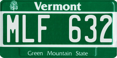 VT license plate MLF632