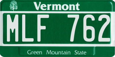 VT license plate MLF762