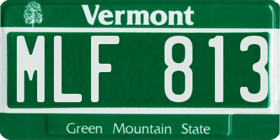 VT license plate MLF813