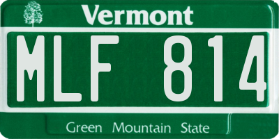VT license plate MLF814