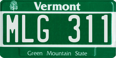VT license plate MLG311