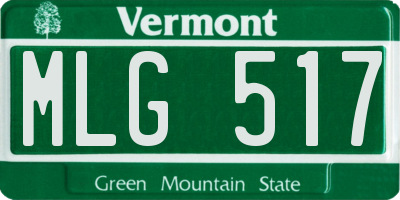 VT license plate MLG517