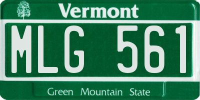 VT license plate MLG561