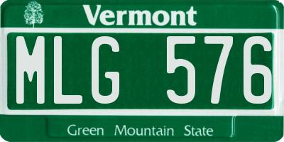 VT license plate MLG576