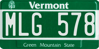 VT license plate MLG578