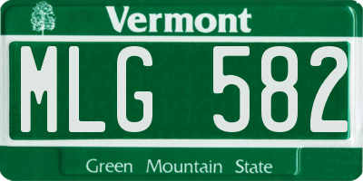 VT license plate MLG582