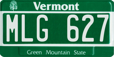 VT license plate MLG627