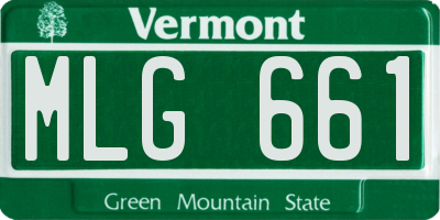 VT license plate MLG661