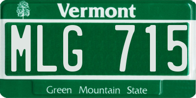 VT license plate MLG715