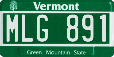 VT license plate MLG891