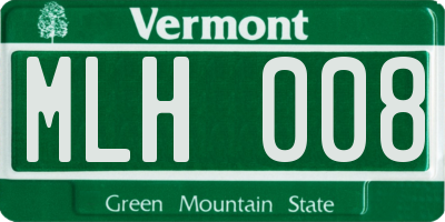 VT license plate MLH008