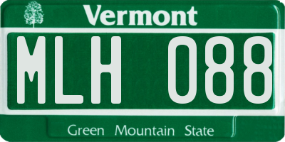 VT license plate MLH088