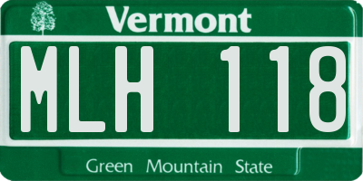 VT license plate MLH118