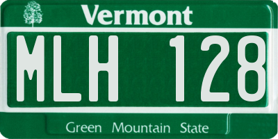 VT license plate MLH128