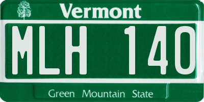 VT license plate MLH140