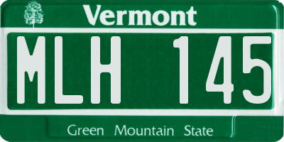 VT license plate MLH145