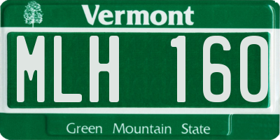 VT license plate MLH160