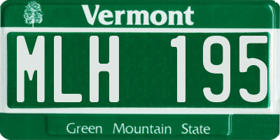 VT license plate MLH195