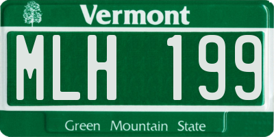VT license plate MLH199