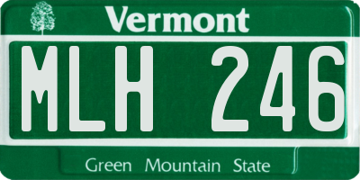 VT license plate MLH246