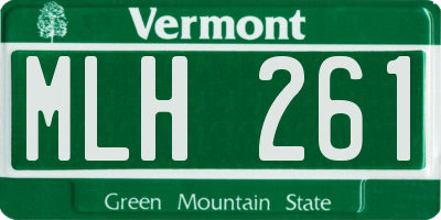 VT license plate MLH261