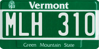 VT license plate MLH310