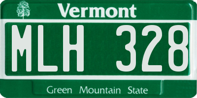 VT license plate MLH328