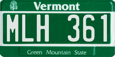 VT license plate MLH361