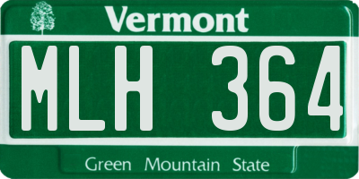 VT license plate MLH364
