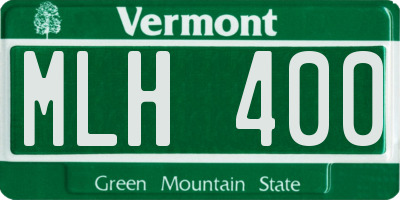 VT license plate MLH400