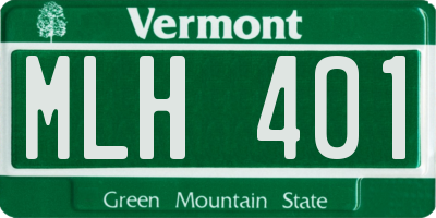 VT license plate MLH401