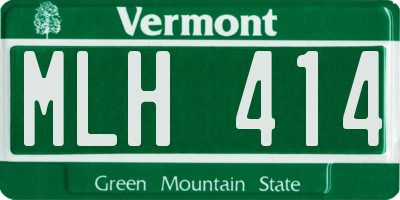 VT license plate MLH414