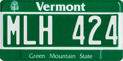 VT license plate MLH424